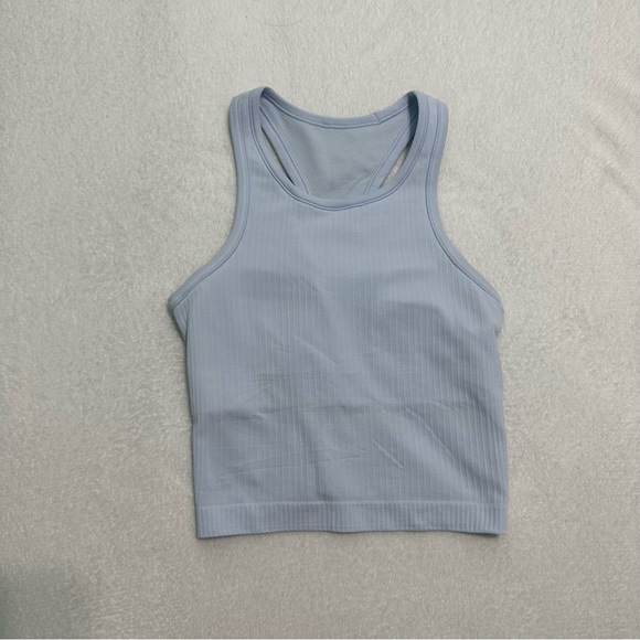 lululemon ebb to street cropped racerback tank top - Picture 1 of 3